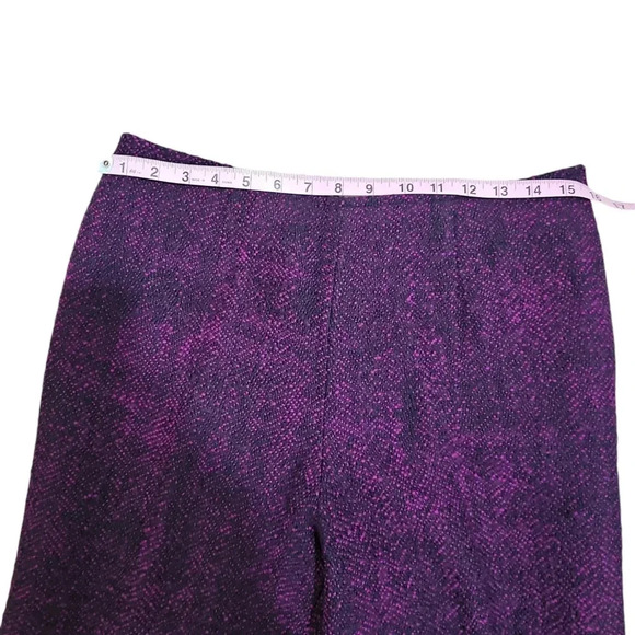 Carlisle Wool Blazer Pants Set Size 10 Purple Embroidered Asian Vintage Office - Picture 10 of 11